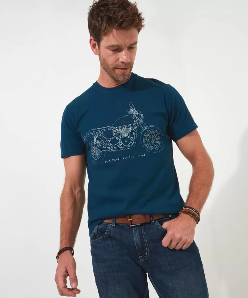 T-Shirts & Tops<Joe Browns Blue Print Of The Road Tee