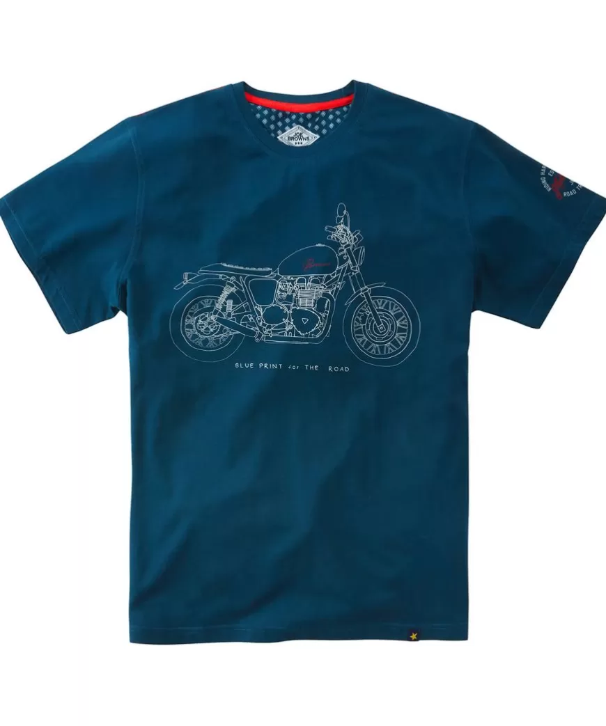 T-Shirts & Tops<Joe Browns Blue Print Of The Road Tee