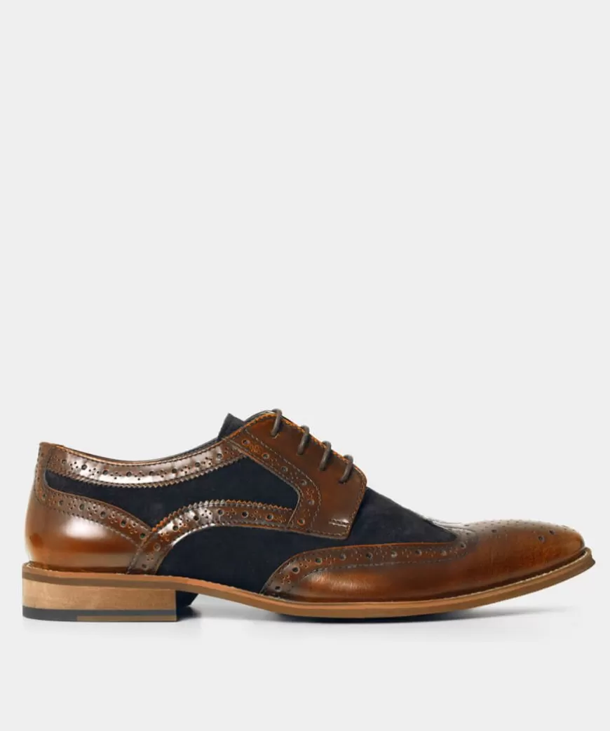 Boots& Shoes & Trainers<Joe Browns Dapper High Shine Leather And Suede Brogues