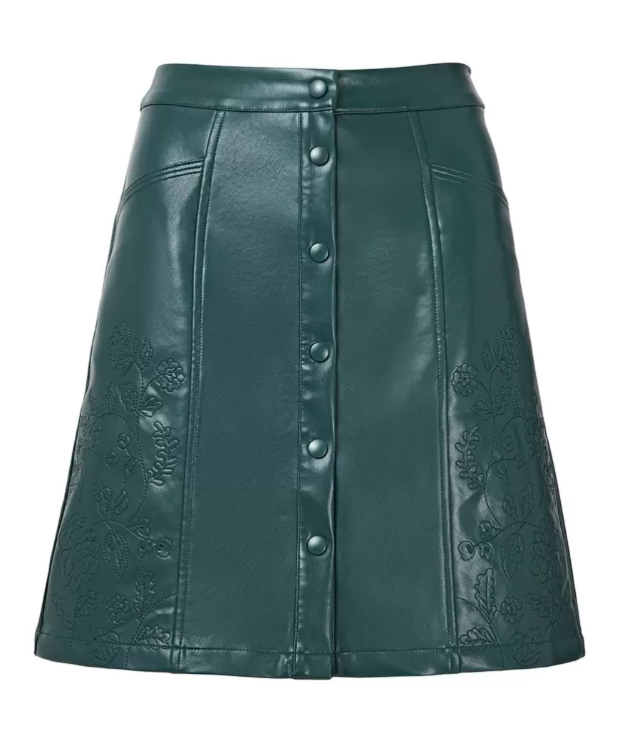 Skirts<Joe Browns Enchanting Embroidered Pu Skirt