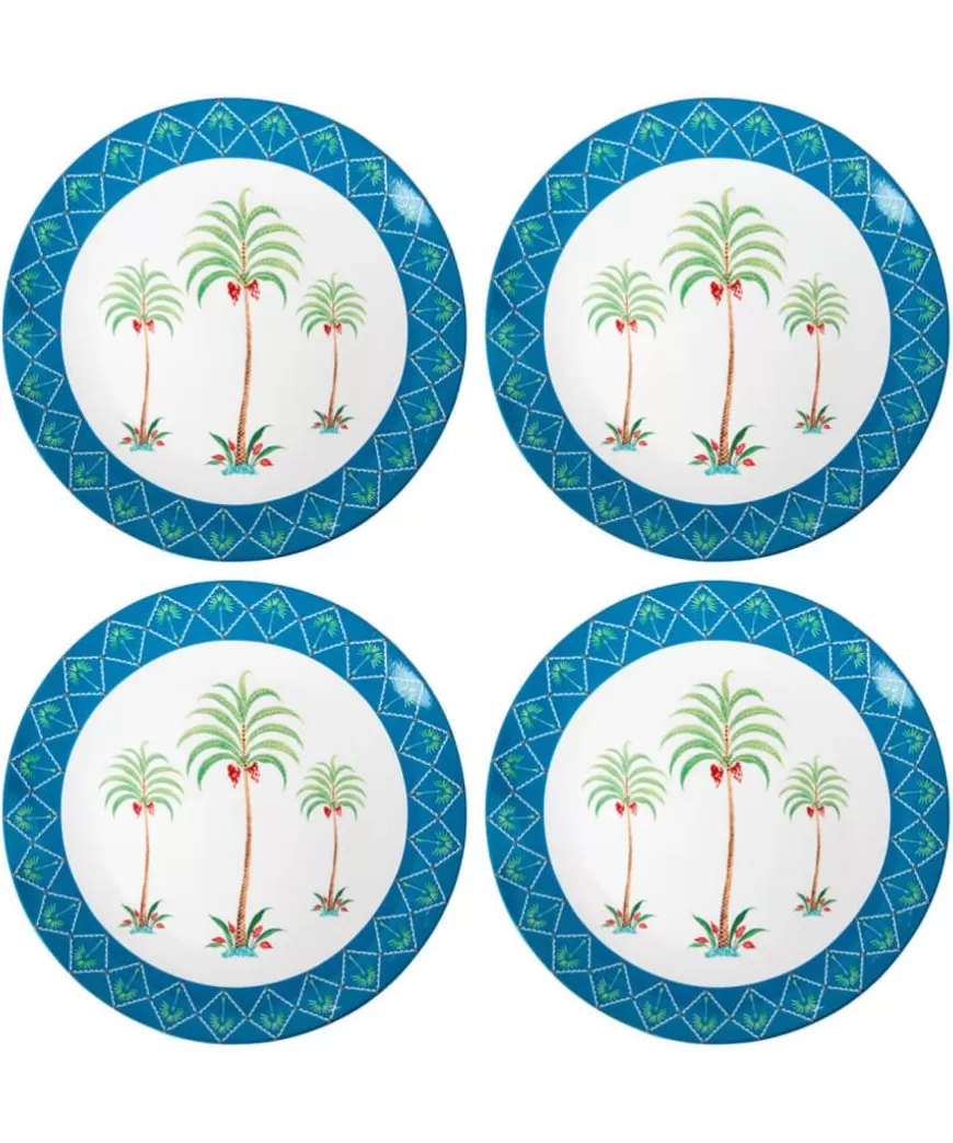 Nature Decor<Joe Browns Perfect Palm Set Of 4 Dinner Plates