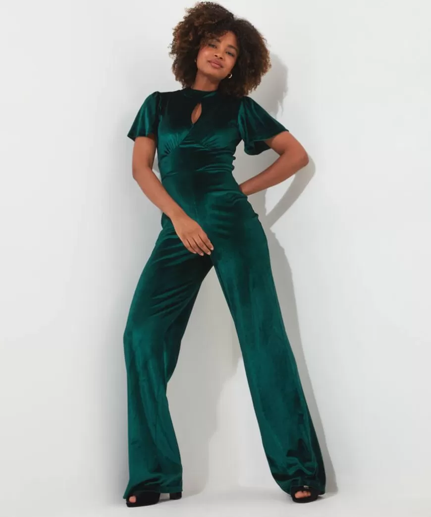 Jeans & Trousers<Joe Browns Perfection Velour Jumpsuit